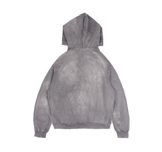 TRIBAL LOGO WASHED HOODIE IN GREY
