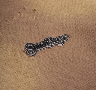 METAL LOGO WASHED HOODIE IN BROWN