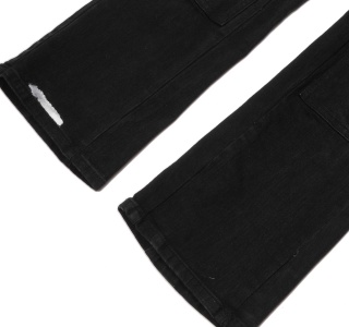 SPLASHED FLARE JEANS IN BLACK