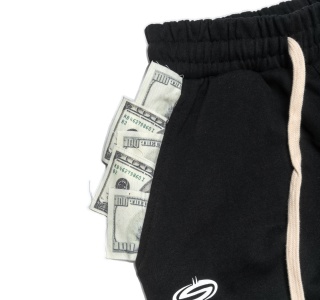 2 POCKETS FULL SWEAT PANTS IN BLACK