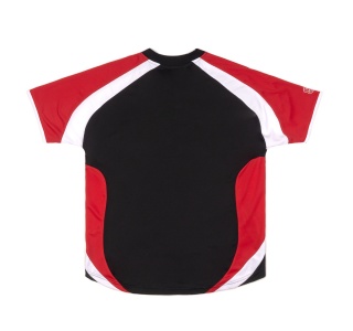 $MAKER SPEEDWAY SOCCER JERSEY IN BLACK/RED