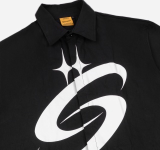 BIG LOGO KHAKI SHIRT IN BLACK