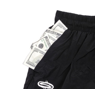 2 POCKETS FULL NYLON SHORTS IN BLACK