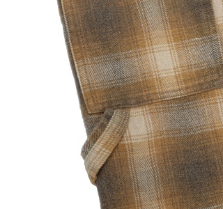 PLAID WASHED BAGGY SHORT