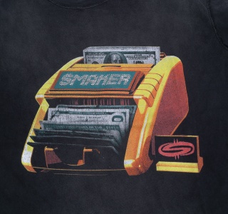 MONEY COUNTER WASHED TEE IN BLACK