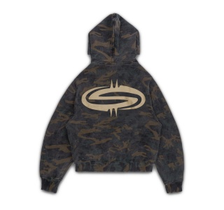LOGO WASHED HOODIE IN CAMO