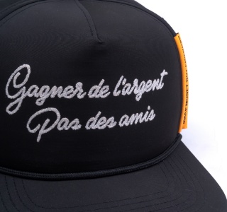 GAGNER DE LARGENT NYLON SNAPBACK IN BLACK