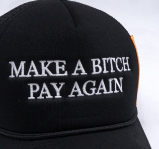 MAKE A BIH PAY AGAIN TRUCK HAT IN BLACK