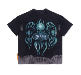 FLAME $MAKER WASHED TEE IN BLACK
