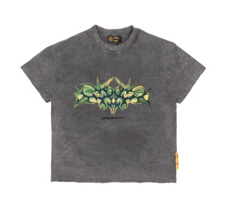 TRIBAL LOGO WASHED TEE IN GREY