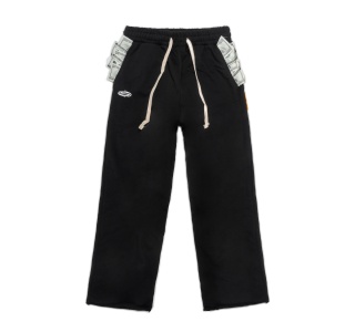 2 POCKETS FULL SWEAT PANTS IN BLACK