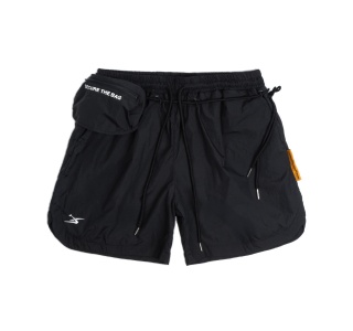 SHORT NYLON EXTRA POCKET IN BLACK 