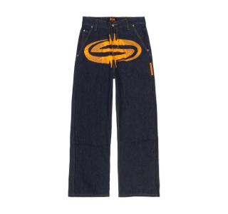 LOGO RAW DENIM JEANS