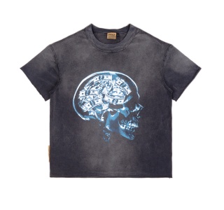 MONEY IN MY MIND WASHED TEE IN GREY
