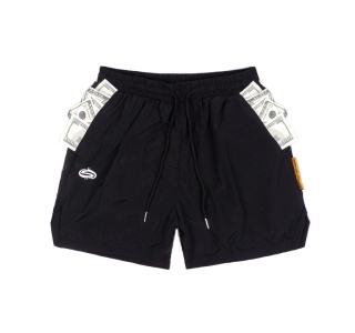 2 POCKETS FULL NYLON SHORTS IN BLACK