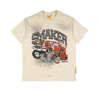 NO MORE OIL WASHED TEE IN TAN