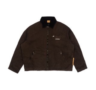 WORKWEAR WASHED JACKET IN DARK BROWN