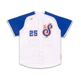 THE $ BASEBALL JERSEY IN WHITE
