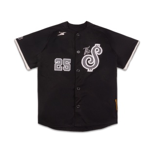 THE $ BASEBALL JERSEY IN BLACK