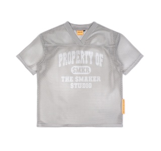 PROPERTY MESH BOXY TEE IN GREY