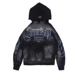 21 SMAKER STUDIO WASHED HOODIE IN BLACK