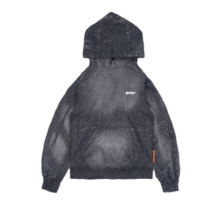 ICED OUT WASHED HOODIE IN GREY