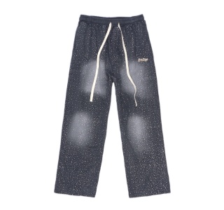 ICED OUT WASHED SWEAT PANTS IN GREY