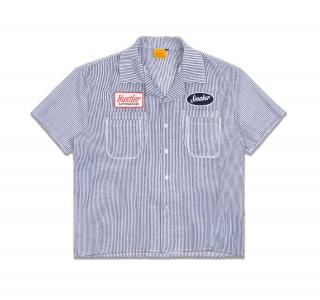 HUSTLER AUTOGARAGE STRIPE SHIRT