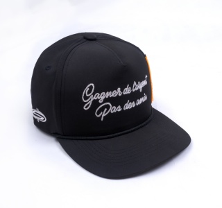 GAGNER DE LARGENT NYLON SNAPBACK IN BLACK