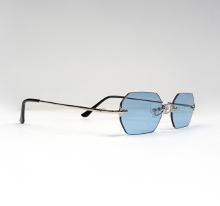 ELLIPSE SUNGLASSES IN LIGHT BLUE