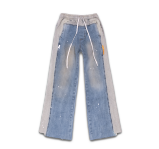 SWEAT PANTS MIX JEANS