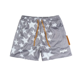 STARS MESH SHORT IN GREY