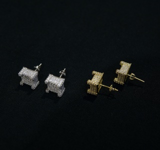 SQUARE ICED OUT EARRINGS