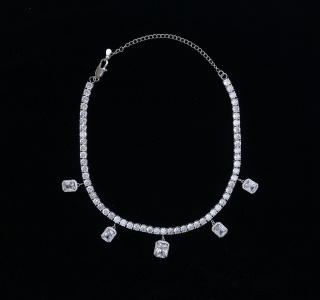 5 DIAMONDS ICED OUT NECKLACE