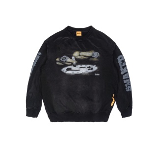 ADDICTED WASHED SWEATER IN BLACK