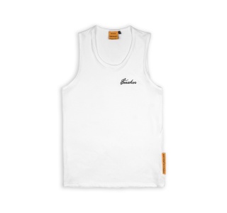 EMBROIDERED LOGO TANK TOP IN WHITE
