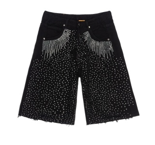 DIAMOND BAGGY SHORT IN WASHED BLACK