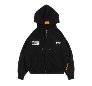 MONEY COLLECTOR HOODIE ZIPPER IN BLACK