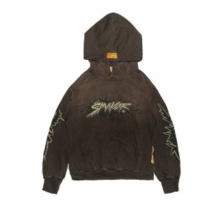 VINTAGE SMAKER WASHED HOODIE IN BROWN