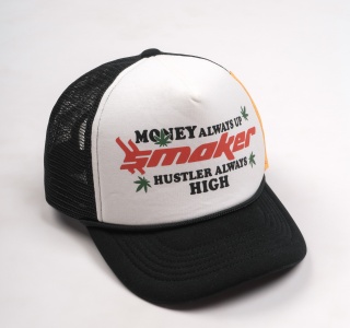 MONEY ALWAYS UP TRUCK HAT IN BLACK