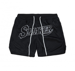 LOGO MESH SHORT IN BLACK