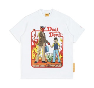 DEAL WITH THE DEVIL TEE IN WHITE