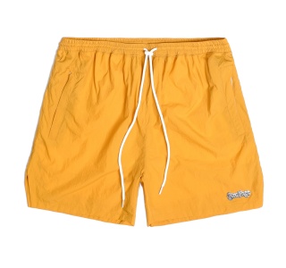 METAL LOGO WRINKLED NYLON SHORT IN YELLOW