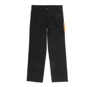 SPLIT HEM TROUSERS IN BLACK