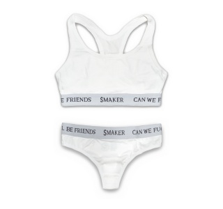 SMAKER WOMEN UNDERWEARS SET IN WHITE 