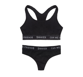 SMAKER WOMEN UNDERWEARS SET IN BLACK 