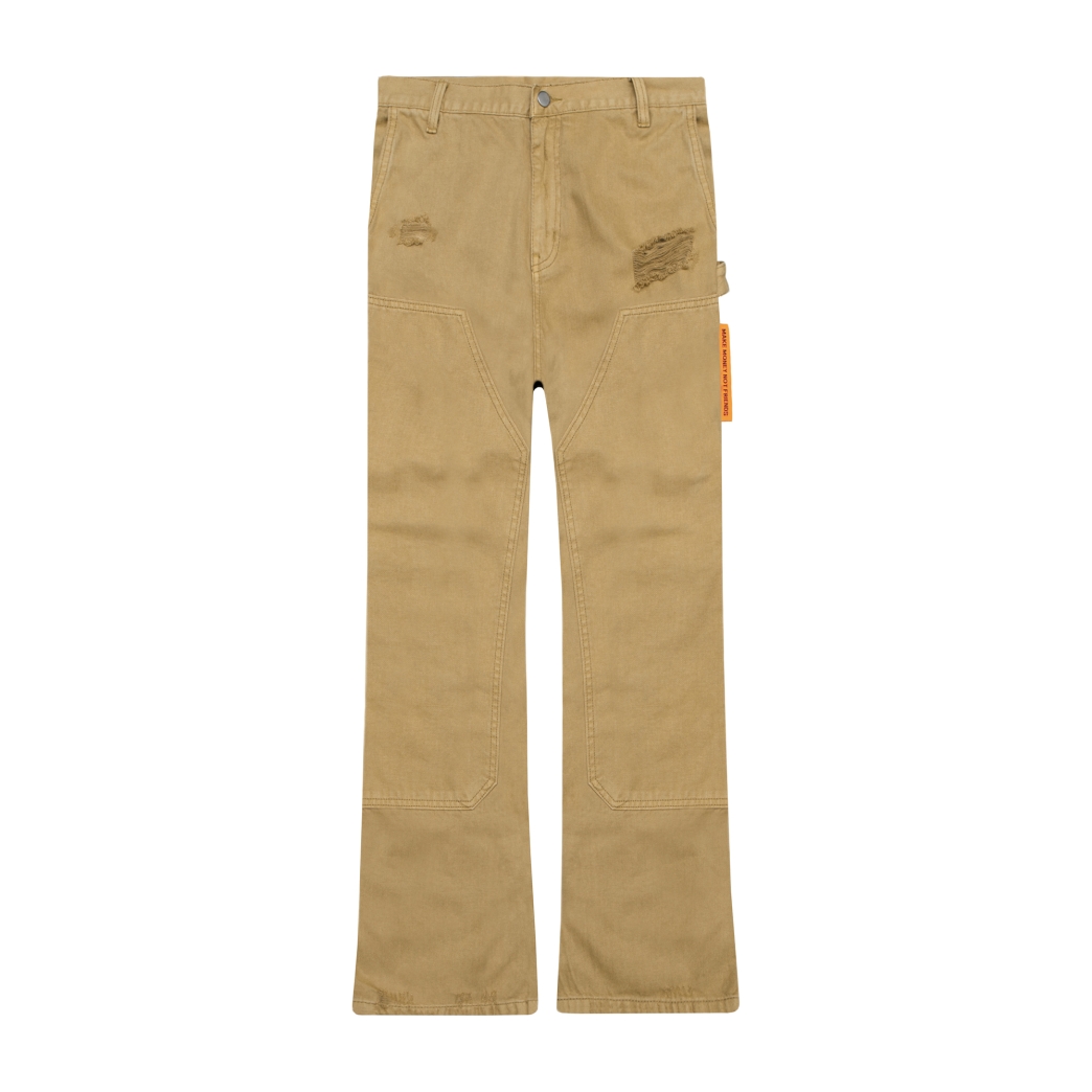 $MAKER x SWE CARGO FLARE PANTS IN BROWN