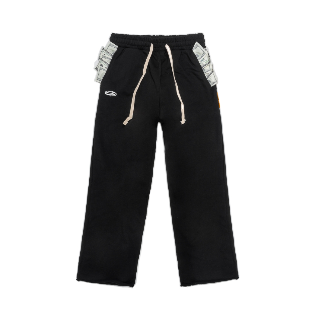 2 POCKETS FULL SWEAT PANTS IN BLACK