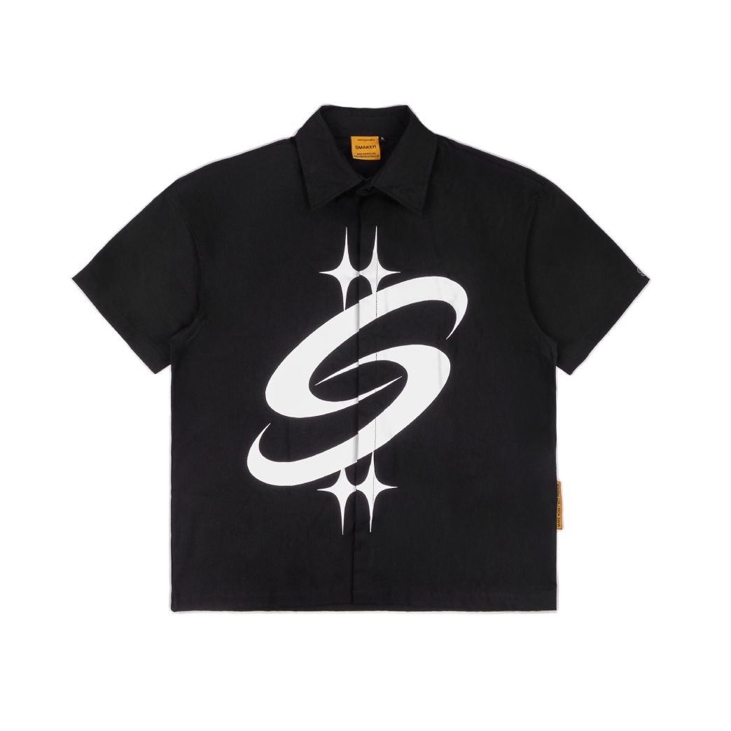 BIG LOGO KHAKI SHIRT IN BLACK