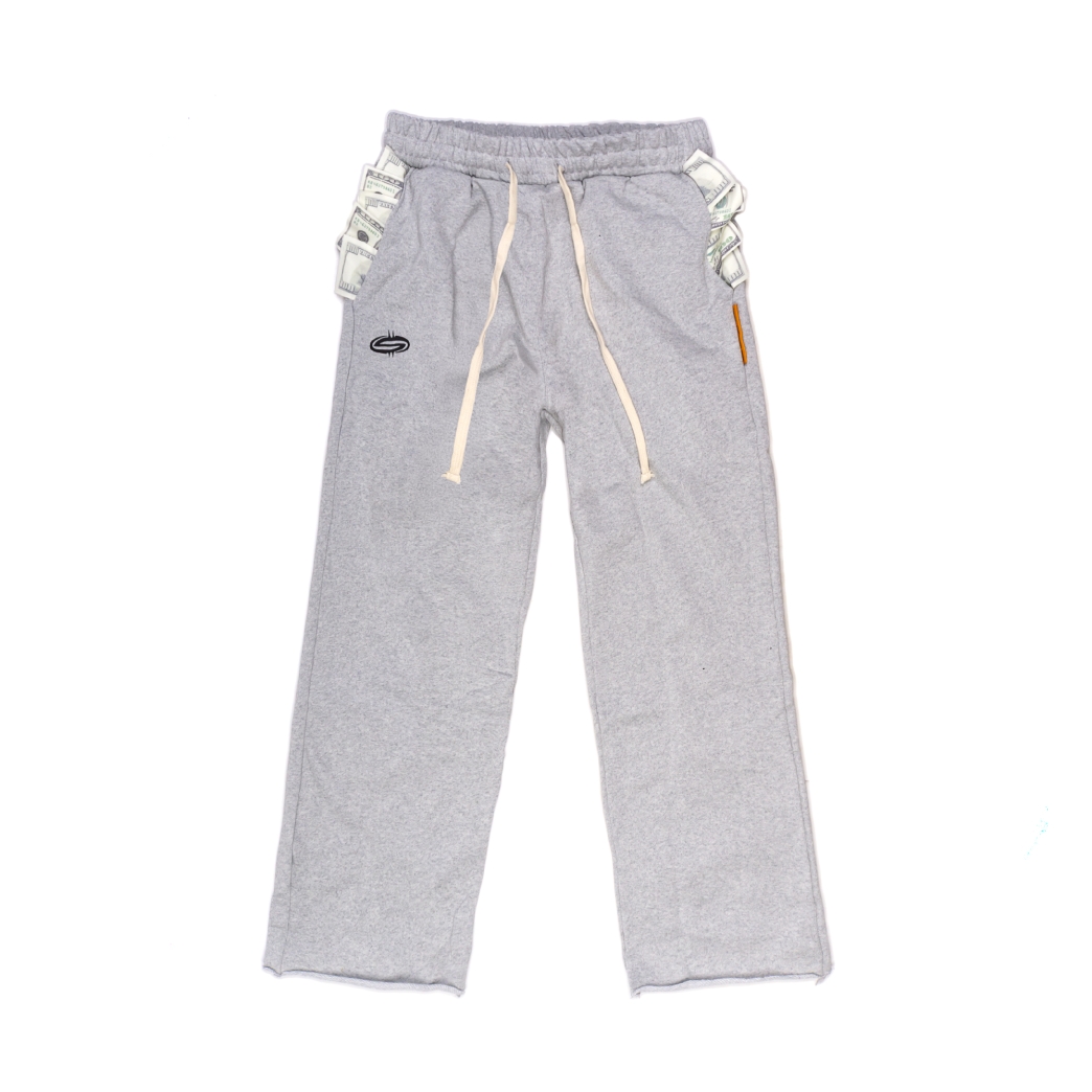 2 POCKETS FULL SWEAT PANTS IN GRAY